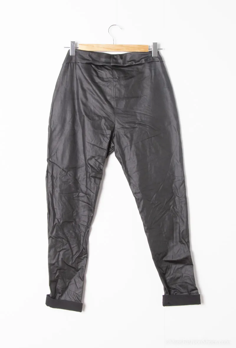 Kunstlederhose mit 2 Vordertaschen