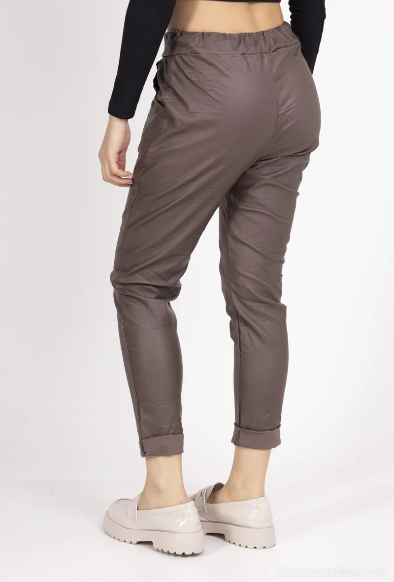 Kunstlederhose mit 2 Vordertaschen